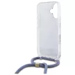 Guess GUHCP16SHC4SEB iPhone 16 6.1", tok, kék hardcase Crossbody Cord 4G Print