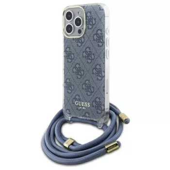   Guess GUHCP16XHC4SEB iPhone 16 Pro Max, 6.9" tok, kék hardcase Crossbody Cord 4G Print