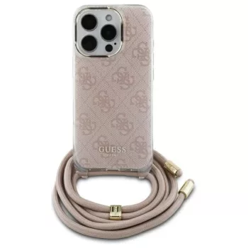   Guess GUHCP16SHC4SEP iPhone 16 6.1", tok, rózsaszín hardcase Crossbody Cord 4G Print