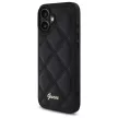 Guess GUHCP16SPSQSQSK iPhone 16 6.1" tok, fekete Quiled Metal Logo
