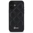 Guess GUHCP16SPSQSQSK iPhone 16 6.1" tok, fekete Quiled Metal Logo