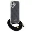 Guess GUHCP16LHC4SEK iPhone 16 Pro 6.3", tok, fekete Crossbody Cord 4G Print