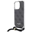 Guess GUHCP16XHC4SEK iPhone 16 Pro Max, 6.9" tok, fekete Crossbody Cord 4G Print