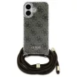 Guess GUHCP16SHC4SEW iPhone 16 6.1", tok, barna hardcase Crossbody Cord 4G Print