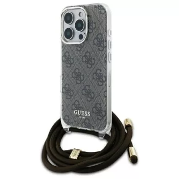   Guess GUHCP16LHC4SEW iPhone 16 Pro 6.3", tok, barna hardcase Crossbody Cord 4G Print