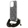 Guess GUHCP16LHC4SEW iPhone 16 Pro 6.3", tok, barna hardcase Crossbody Cord 4G Print