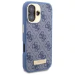 Guess GUHMP16SU4GPRB iPhone 16 6.1" tok, kék hardcase 4G Logo Plate MagSafe