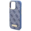 Guess GUHMP16LU4GPRB iPhone 16 Pro 6.3" tok, kék hardcase 4G Logo Plate MagSafe