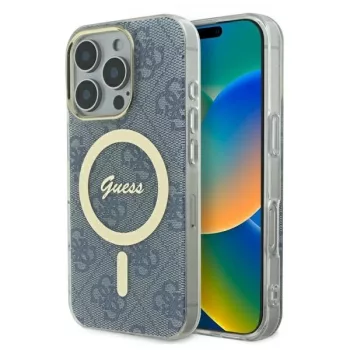   Guess GUHMP16LH4STB iPhone 16 Pro 6.3" tok, kék hardcase IML 4G MagSafe