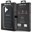 AMG AMHCP16SGSEBK iPhone 16, 6.1" tok, fekete Leather Debossed Lines tok, fekete Logo