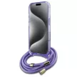 Guess GUHMP16SHCTSGNSU iPhone 16 6.1", tok, lila hardcase Crossbody Cord Script MagSafe
