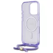 Guess GUHMP16LHCTSGNSU iPhone 16 Pro, 6.3" tok, lila hardcase Crossbody Cord Script MagSafe