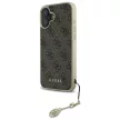 Guess GUHCP16SGF4GBR iPhone 16 6.1", tok, barna hardcase 4G Charms Collection