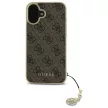 Guess GUHCP16SGF4GBR iPhone 16 6.1", tok, barna hardcase 4G Charms Collection