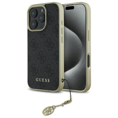 Guess GUHCP16XGF4GGR iPhone 16 Pro Max, 6.9" tok, fekete 4G Charms Collection