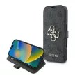 Guess GUBKP16S4GMGGR iPhone 16 6.1" oldalra nyíló tok, fekete4G Metal Logo