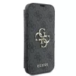Guess GUBKP16S4GMGGR iPhone 16 6.1" oldalra nyíló tok, fekete4G Metal Logo