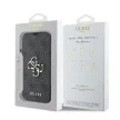 Guess GUBKP16S4GMGGR iPhone 16 6.1" oldalra nyíló tok, fekete4G Metal Logo