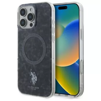   US Polo USHMP16XHOCLDPK iPhone 16 Pro Max 6.9" tok, fekete IML Ring MagSafe