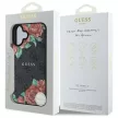 Guess GUHMP16SP4ROPEMCK iPhone 16 6.1" hardcase 4G Flowers Print MagSafe tok, fekete