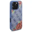 Guess GUHMP16LP4ROPEMCB iPhone 16 Pro 6.3" hardcase 4G Flowers Print MagSafe tok, kék