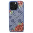 Guess GUHMP16XP4ROPEMCB iPhone 16 Pro Max 6.9" hardcase 4G Flowers Print MagSafe tok, kék