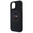 Red Bull RBHMP14S24PUILVR iPhone 14 6.1" hardcase tok, sötétkék Leather tok, Red Ring MagSafe