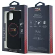 Red Bull RBHMP14S24PUILVR iPhone 14 6.1" hardcase tok, sötétkék Leather tok, Red Ring MagSafe