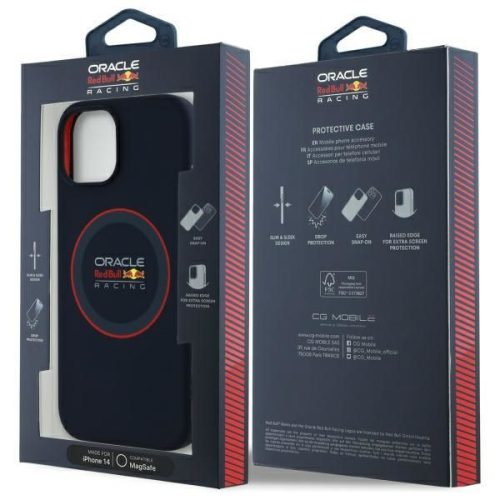 Red Bull IPHONE 14 MagSafe RBHMP14S24SIILVR (Silicone tok, Red Ring) , sötétkék