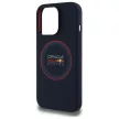 Red Bull RBHMP14L24SIILVR iPhone 14 Pro 6.1" hardcase tok, sötétkék Silicone tok, Red Ring MagSafe