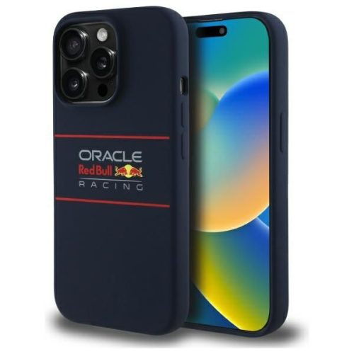 Red Bull IPHONE 14 Pro compatible MagSafe RBHMP14L24SIHSRV (Silicone Horizontal Center Red Logo) , sötétkék