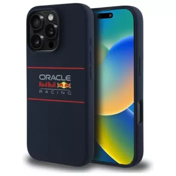   Red Bull IPHONE 16 Pro Max compatible MagSafe RBHMP16X24SIHSRV (Silicone Horizontal Red Logo) tok, sötétkék