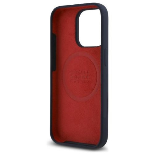 Red Bull IPHONE 15 Pro MagSafe RBHMP15L24SIOLRV (Silicone Oversize Vertical Logo) tok, sötétkék