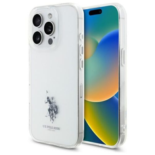 US Polo USHCP15XUSMT iPhone 15 Pro Max 6.7" IML Printed Double Horse Logo tok, átlátszó