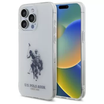   US Polo USHCP15XTPUHRBH iPhone 15 Pro Max 6,7" tok, fehér Shiny Big Logo