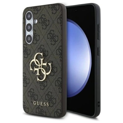 Guess GUHCS24FE4GMGBR Samsung Galaxy S24 FE hardcase 4G Big Metal Logo tok, barna