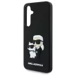 Karl Lagerfeld KLHCS24FE3DRKCNK Samsung Galaxy S24 FE hardcase 3D Rubber Karl&Choupette tok, fekete