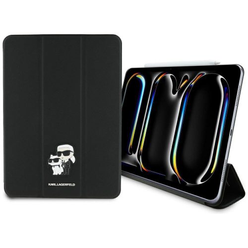 Karl Lagerfeld KLFC11PM24SAKCK iPad Pro 11" Book Cover Saffiano Magnetic Karl &Choupette tok, fekete