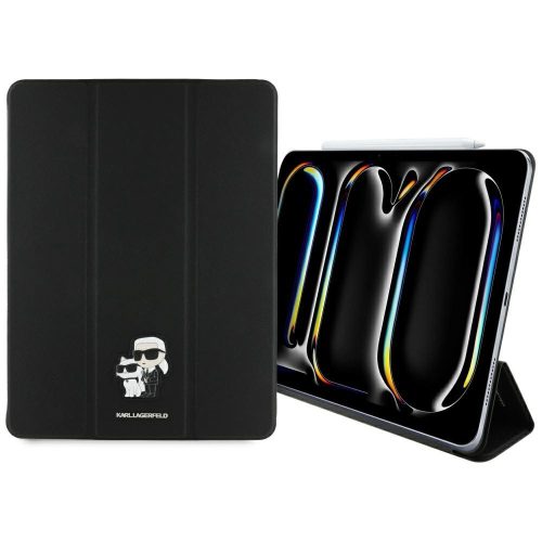 Karl Lagerfeld KLFC13PM24SAKCK iPad Pro 13" Book Cover Saffiano Magnetic Karl &Choupette tok, fekete