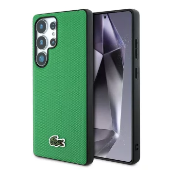   Lacoste Iconic Petit Pique Woven Logo MagSafe Samsung Galaxy S25 Ultra tok, zöld