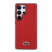 Lacoste Iconic Petit Pique Woven Logo MagSafe Samsung Galaxy S25 Ultra tok, piros