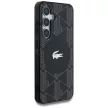 Lacoste Monogram W/ tok, ezüst Croc Logo MagSafe Samsung Galaxy S25 tok, fekete
