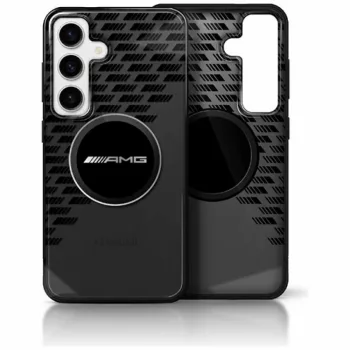   AMG Transparent Rhombs MagSafe Samsung Galaxy S25 tok, fekete