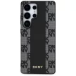 DKNY Leather Checkered Pattern MagSafe Samsung Galaxy S25 Ultra tok, fekete