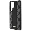 DKNY Leather Checkered Pattern MagSafe Samsung Galaxy S25 Ultra tok, fekete
