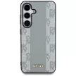 DKNY Leather Checkered Pattern MagSafe Samsung Galaxy S25 tok, szürke