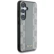 DKNY Leather Checkered Pattern MagSafe Samsung Galaxy S25 tok, szürke