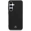 Mercedes Leather Debossed Lines MagSafe Samsung Galaxy S25 tok, fekete