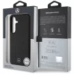 Mercedes Leather Debossed Lines MagSafe Samsung Galaxy S25 tok, fekete