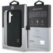 Mercedes Leather Curved Stitches Samsung Galaxy S25 tok, fekete